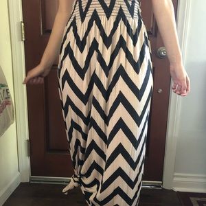 Long Skirt with chevron pattern